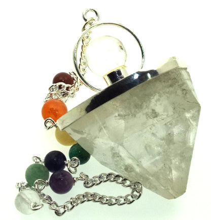 Apophyllite Gemstone Crystal Chakra Pendulum