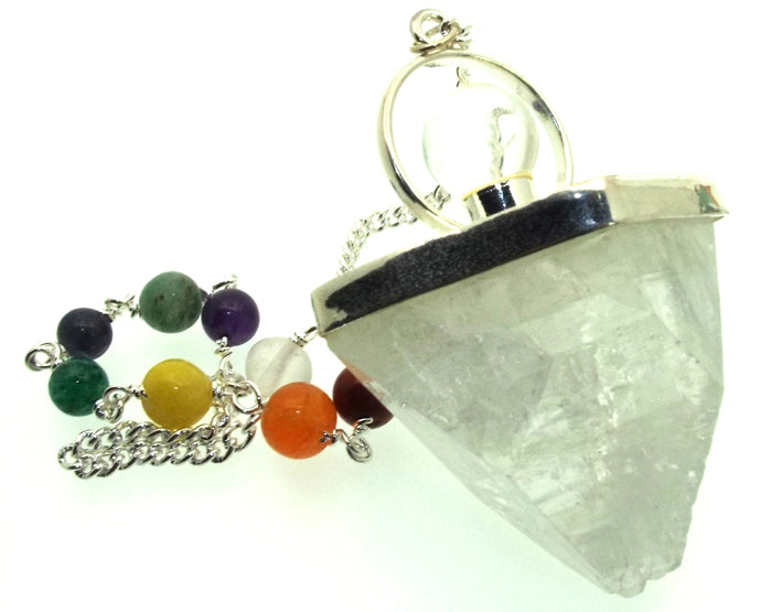 Apophyllite Gemstone Crystal Chakra Pendulum