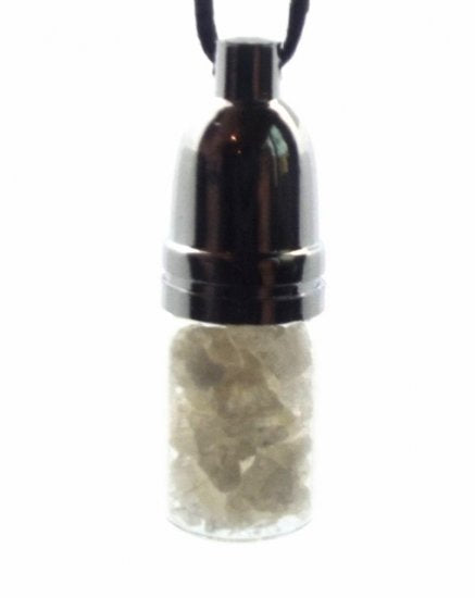 Azeztulite Gemstone Mojo Bottle Pendant High Vibrations
