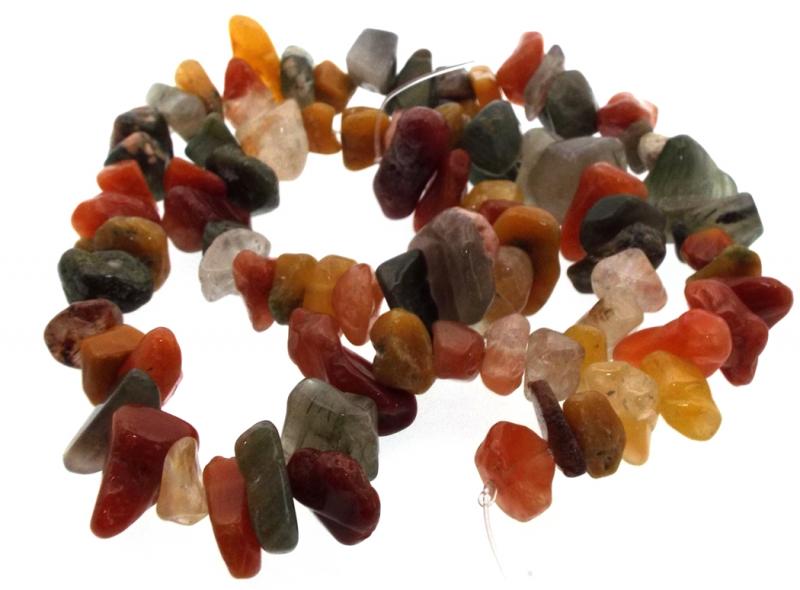 16 inch Raw Lodelite Quartz Bead String
