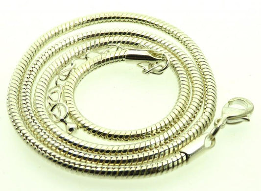 18 Inch Silver Plated Snake Chain for Pendants