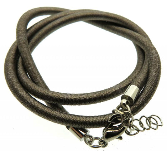 17 Inch Grey Cord Necklace for Pendants