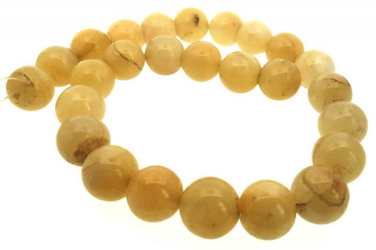 16 inch 16mm Round Golden Quartz Bead String