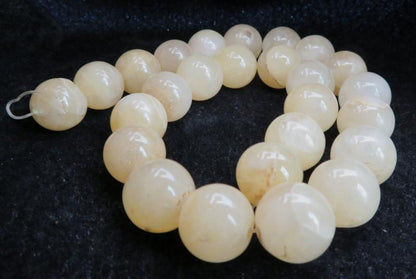 16 inch 16mm Round Golden Quartz Bead String