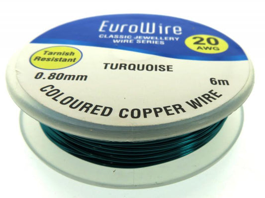 08mm Turquoise Coloured Copper Wire