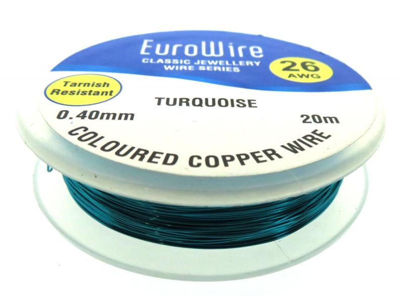 04mm Turquoise Coloured Copper Wire