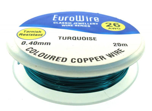 04mm Turquoise Coloured Copper Wire