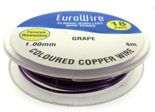 1mm Grape Coloured Copper Wire