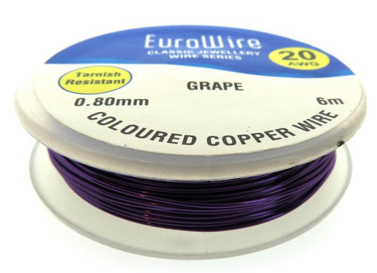 08mm Grape Coloured Copper Wire