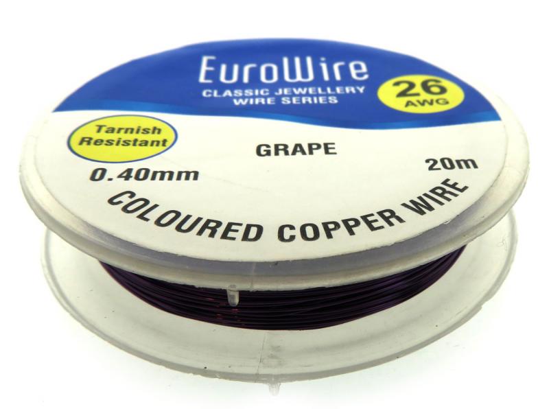 04mm Grape Coloured Copper Wire