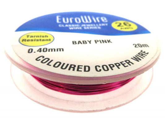 04mm Baby Pink Coloured Copper Wire