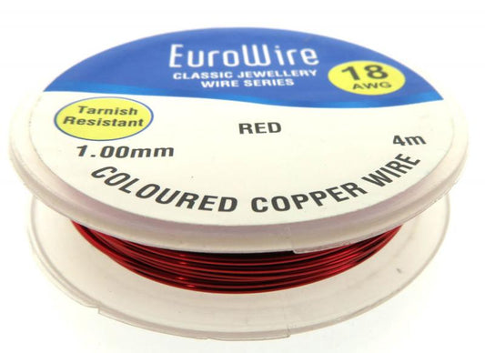 1mm Red Coloured Copper Wire