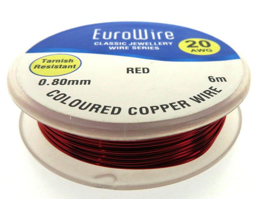 08mm Red Coloured Copper Wire