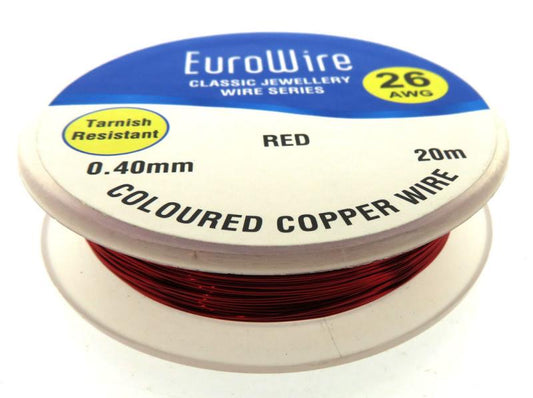 04mm Red Coloured Copper Wire