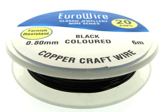 08mm Black Coloured Copper Wire