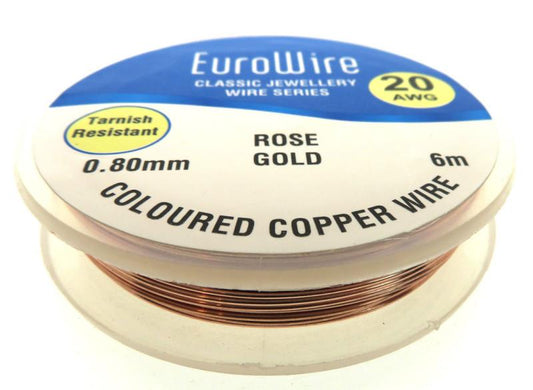 08mm Rose Gold Coloured Copper Wire
