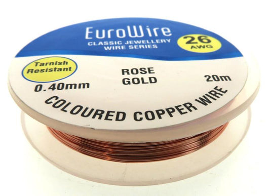 04mm Rose Gold Coloured Copper Wire