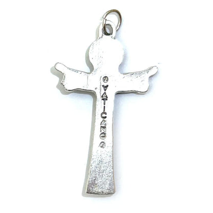 1x Silver Coloured Metal Crucifix Charm 2