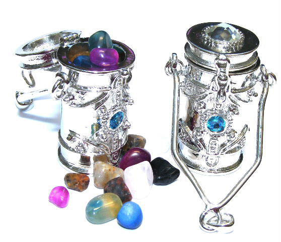 Blue Topaz Gemstone Prayer Box Pendant