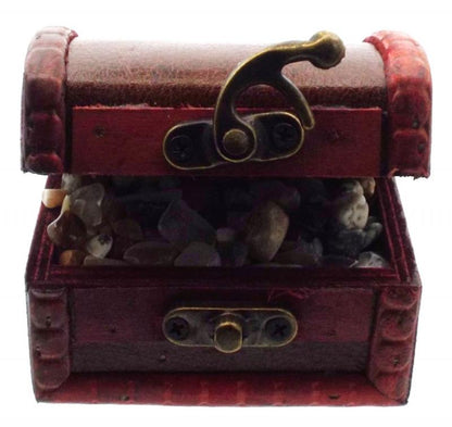 Mini Brown Treasure Chest Containing Tumblestone Chips
