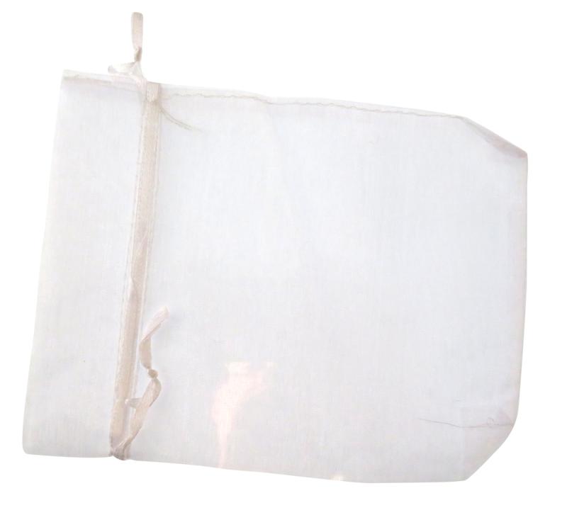 Organza Drawstring Pouch White Medium