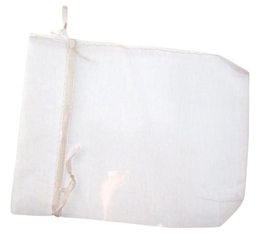 Organza Drawstring Pouch White Medium
