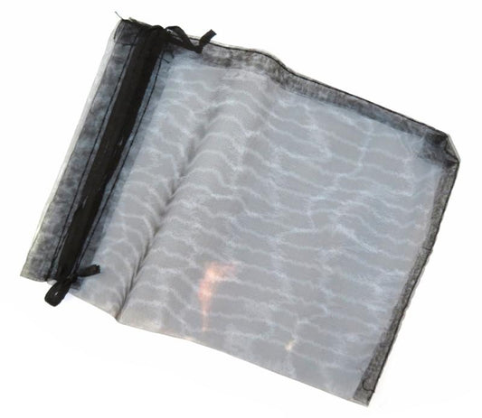 Organza Drawstring Pouch Black Medium