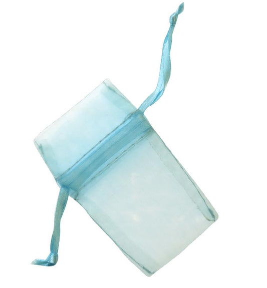 Organza Drawstring Pouch Light Blue Small
