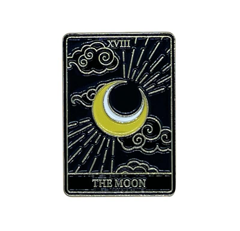 Metal Enamel Moon Design 1 Badge