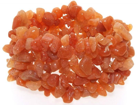 Peach Aventurine Gemstone Cuff Bracelet