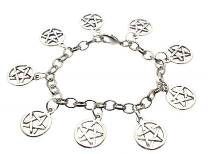 Metal Pentacle Charm Bracelet