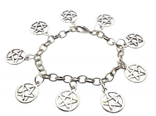 Metal Pentacle Charm Bracelet