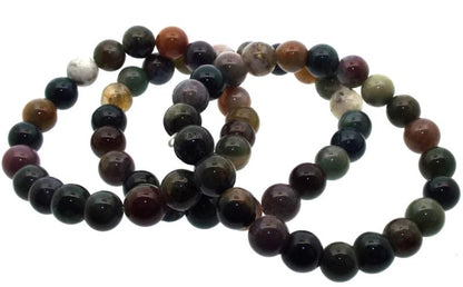 8mm Indian Agate Gemstone Power Bracelet