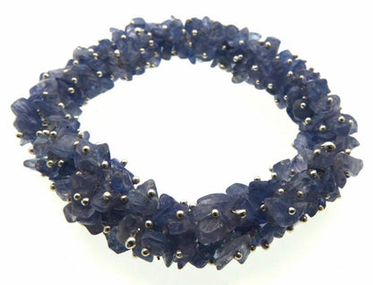 Fused Tanzanite Gemstone Chip Bracelet