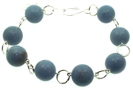 Peruvian Angelite Gemstone Bead Bracelet