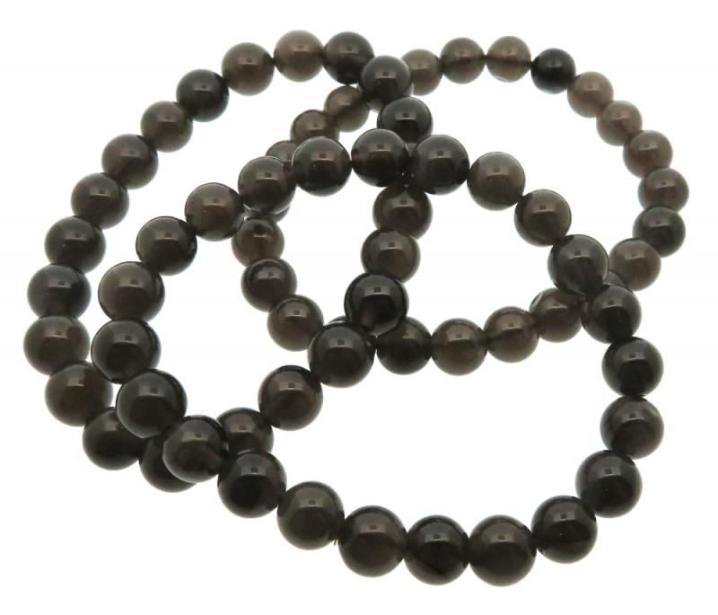 8mm Obsidian Gemstone Power Bracelet