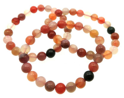 8mm Mixed Agate Gemstone Power Bracelet