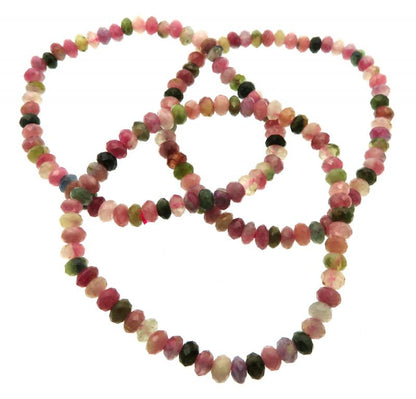 Mixed Tourmaline Small Faceted Bead Bracelet