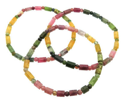 Mixed Tourmaline Long Bead Bracelet