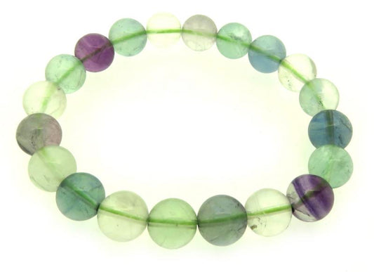 8mm Fluorite Gemstone Power Bracelet