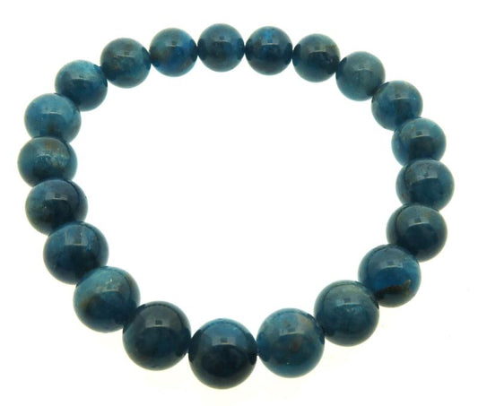 9mm Neon Apatite Gemstone Power Bracelet