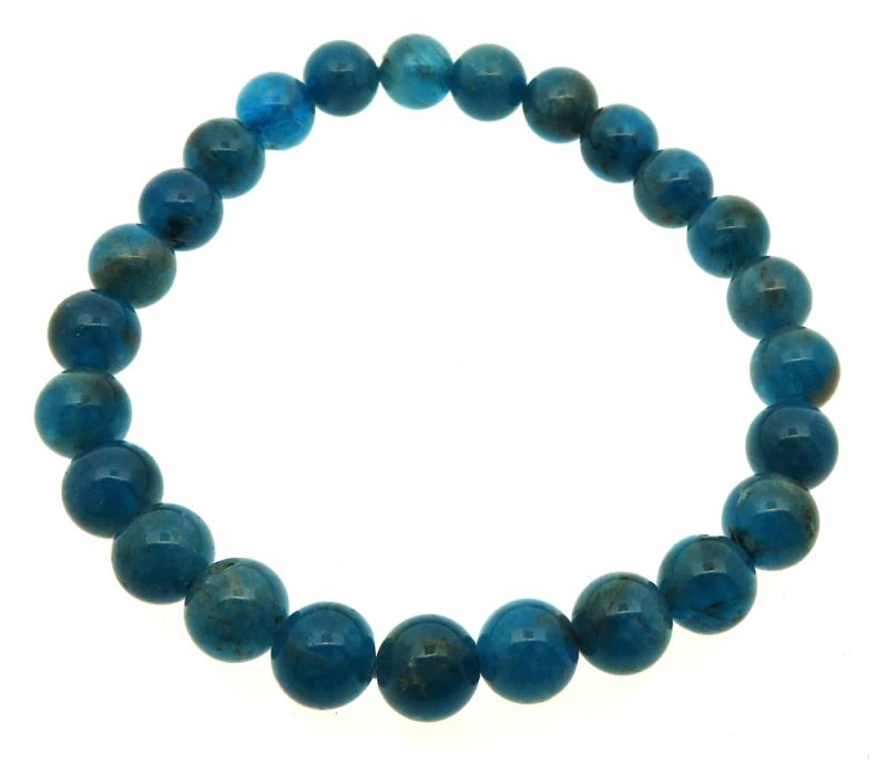 7mm Neon Apatite Gemstone Power Bracelet
