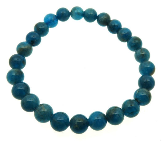 7mm Neon Apatite Gemstone Power Bracelet