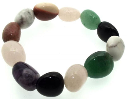 Mixed Tumbled Gemstone Pebble Bracelet