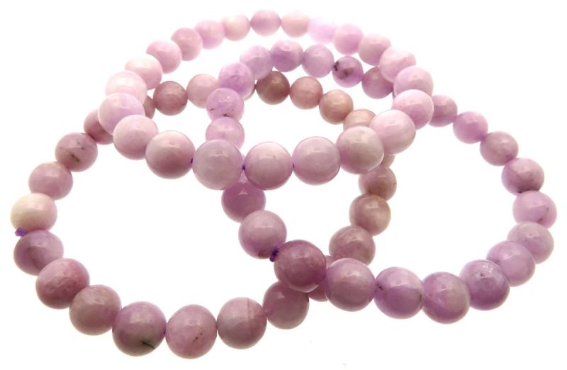 7 to 8mm Kunzite Gemstone Power Bracelet