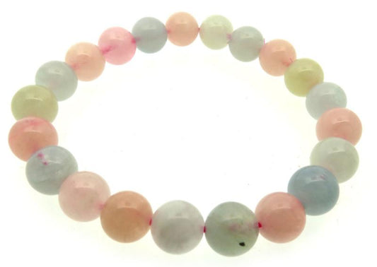 7 to 8mm Morganite Gemstone Power Bracelet