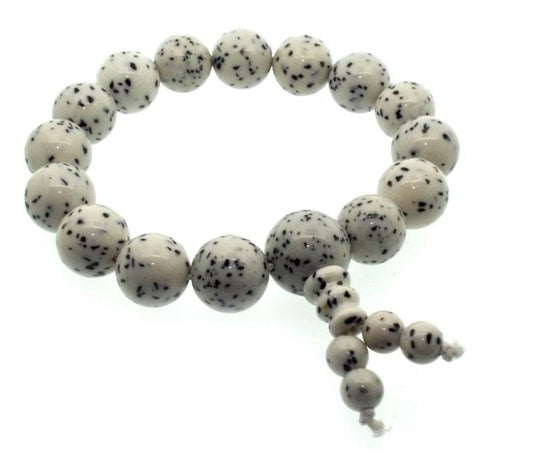 12mm Spotted Jade Gemstone Power Bracelet