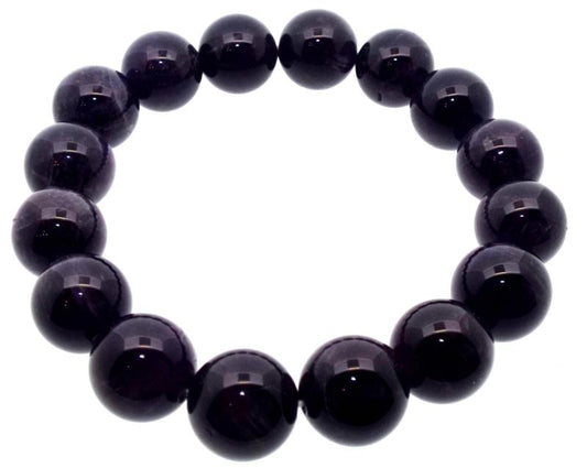 12mm Amethyst Gemstone Power Bracelet