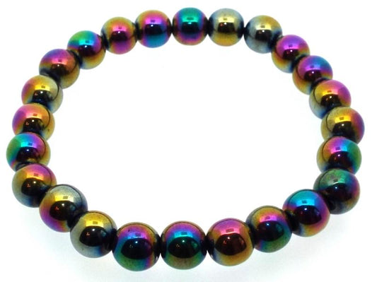 8mm Magnetic Titanium Hematite Power Bracelet