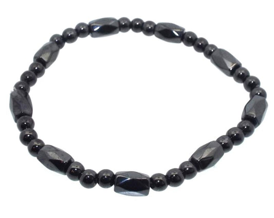 Fancy Hematite Bead Bracelet